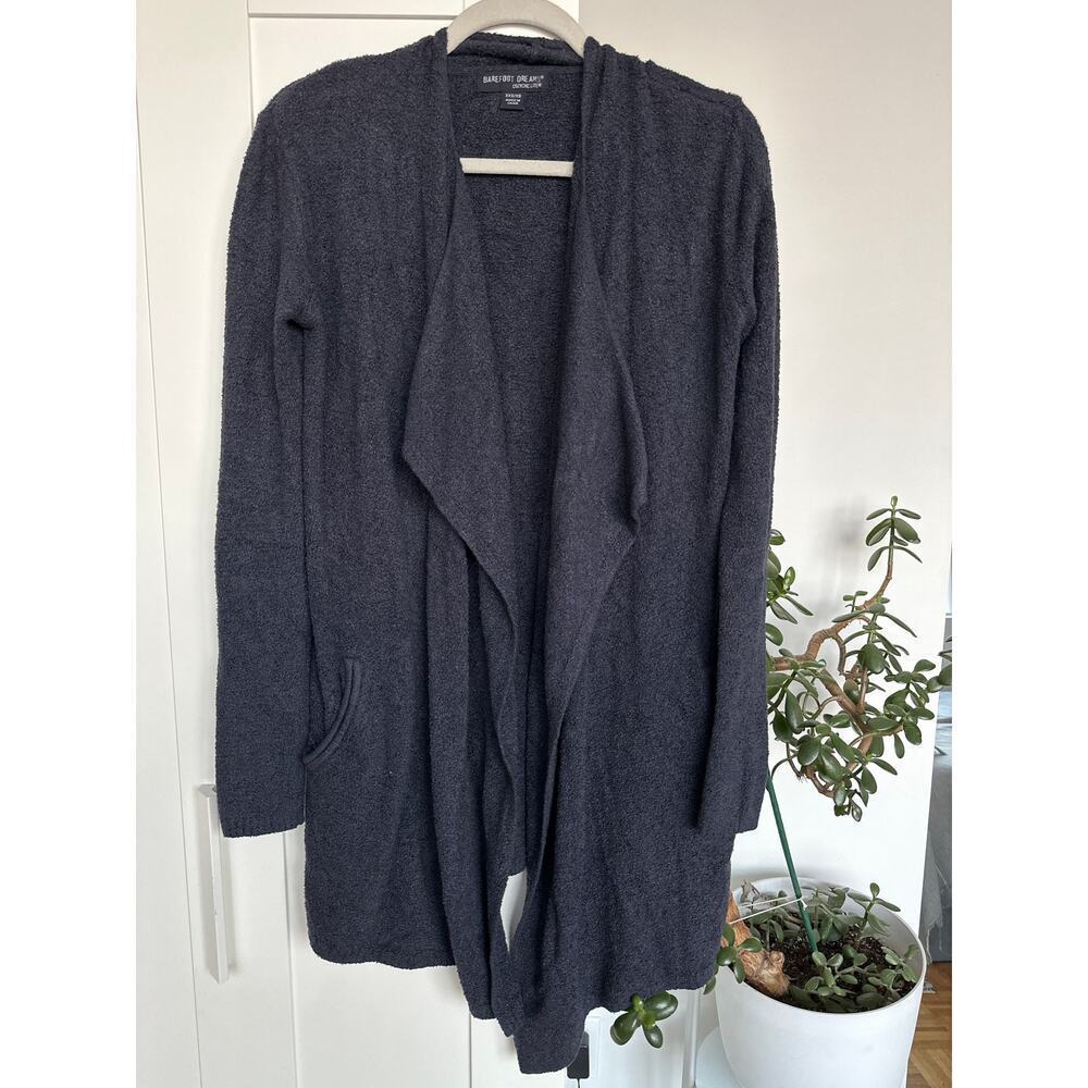 Barefoot Dreams Women's Cozy Chic Lite Island Wrap, Navy, XXS/XS, Excellent